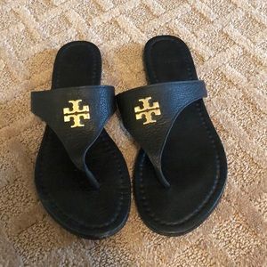 Tory Burch black leather sandals